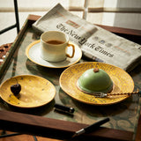 Fortuny Apollo Yellow Canape Plates (Set of 4)