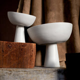 Terra Bowl on Stand - Small - Stone - L'OBJET