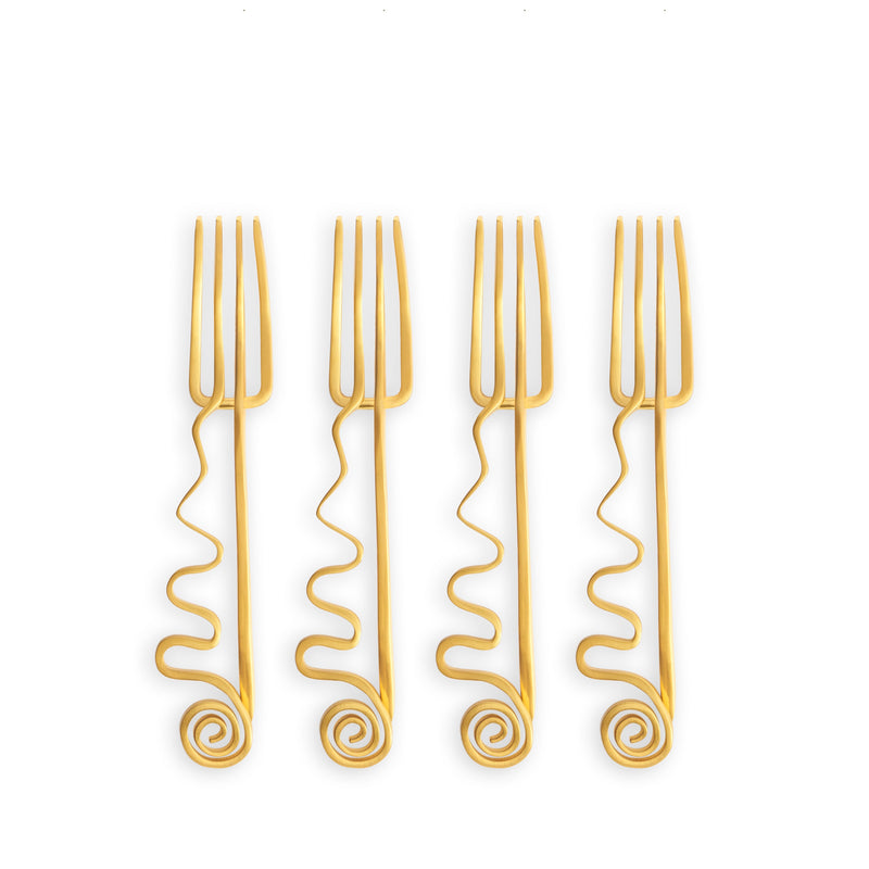Spirale Cocktail Forks (Set of 4)