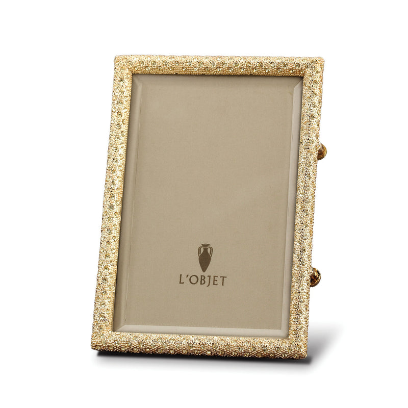 Rectangular Pave Frame 5 x 7 - Gold