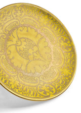 Fortuny Orsini Yellow Dessert Plates (Set of 4)