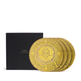 Fortuny Orsini Yellow Dessert Plates (Set of 4)
