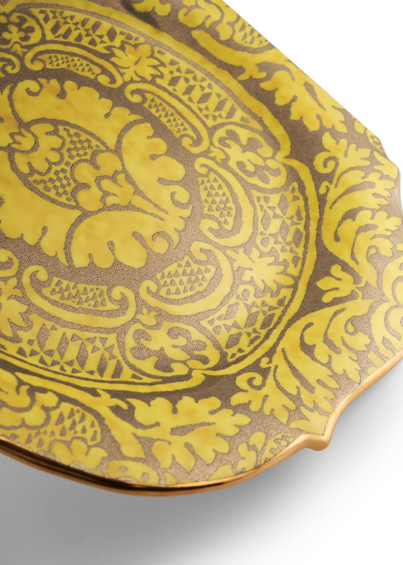 Fortuny Orsini Yellow Round Platter - Large