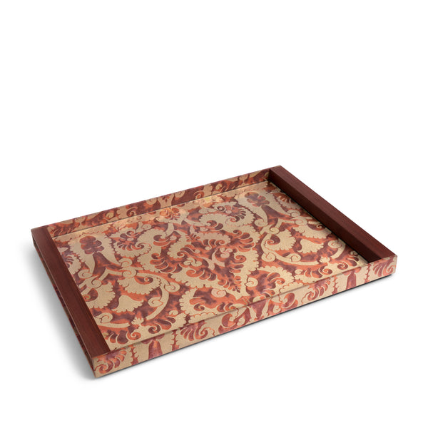 Fortuny Laotze Butler Tray - Oxblood Spice + Gold