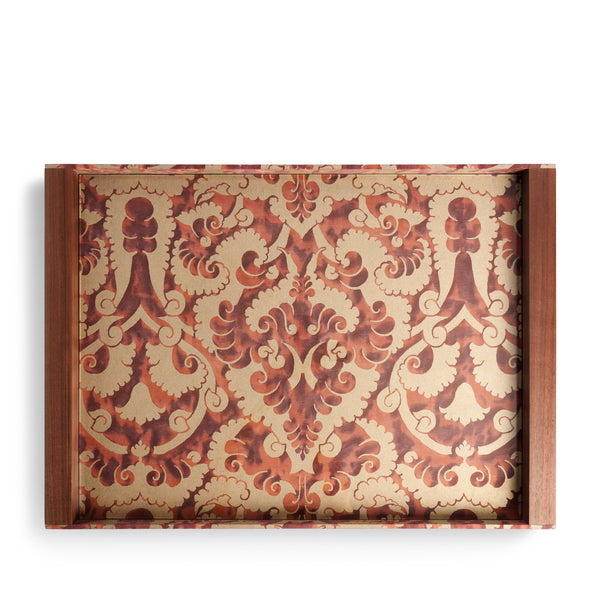 Fortuny Laotze Butler Tray - Oxblood Spice + Gold