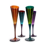Prism Champagne Flutes - Assorted (Set of 4)