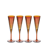 Prism Champagne Flutes - Amber (Set of 4)