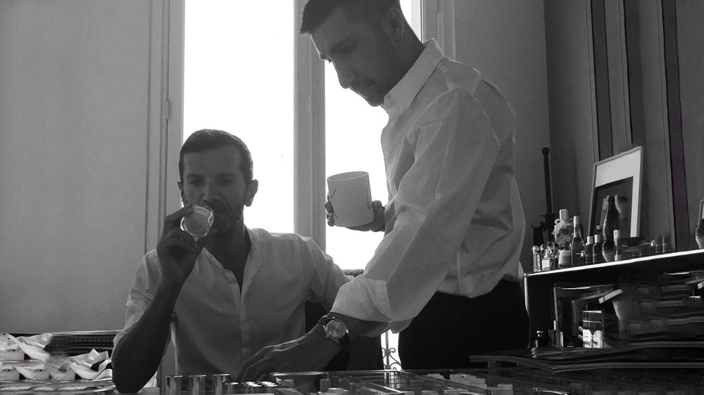 Elad and Yann creating the fragrance