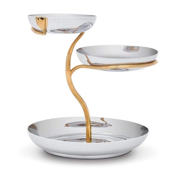 Deco Leaves 3-Tier Server - Large - L'OBJET