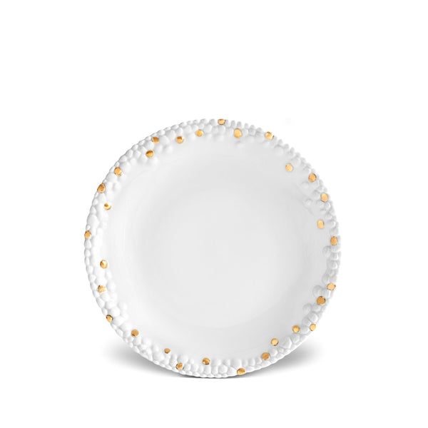 Haas Mojave Bread + Butter Plate - White + Gold - L'OBJET
