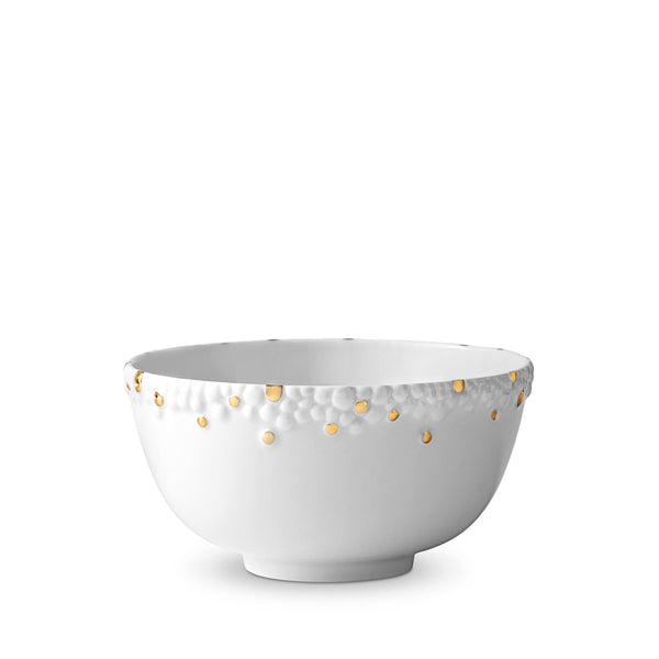 Haas Mojave Cereal Bowl - White + Gold - L'OBJET