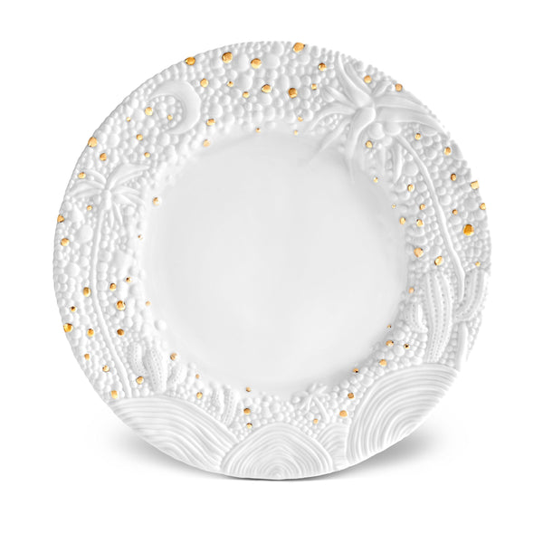 Haas Mojave Desert Charger - White + Gold - L'OBJET