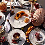 Haas Mojave Dessert Plate - White + Gold - L'OBJET