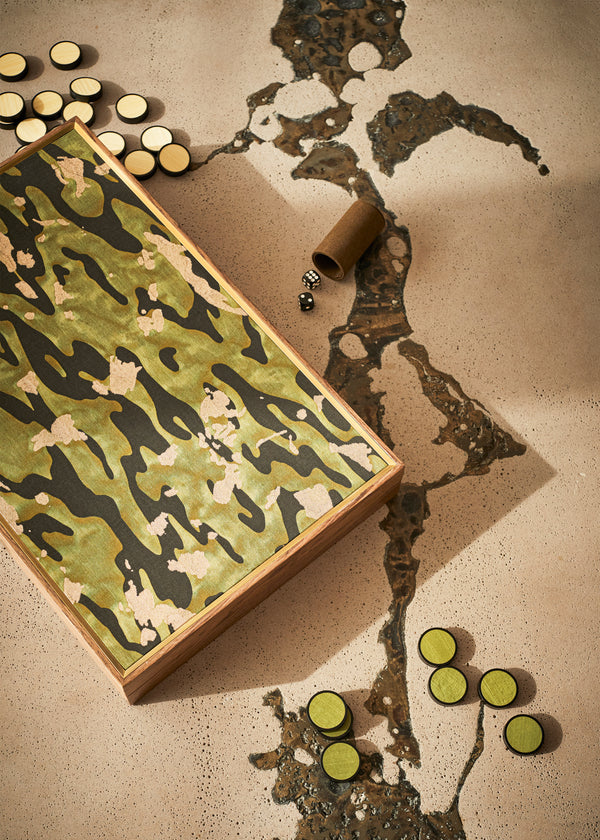 Fortuny Backgammon - Camo Isole/Military Green