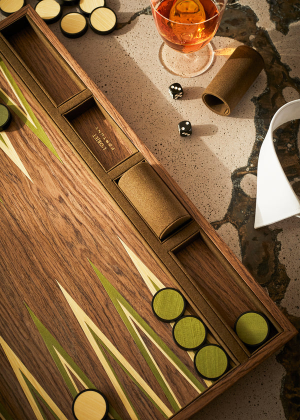 Fortuny Backgammon - Camo Isole/Military Green