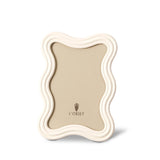 Ripple White Enamel Frame 4x6 - L'OBJET